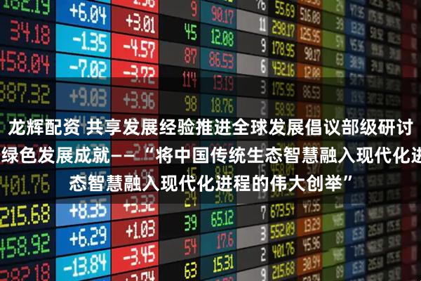 龙辉配资 共享发展经验推进全球发展倡议部级研讨班学员点赞中国绿色发展成就—— “将中国传统生态智慧融入现代化进程的伟大创举”